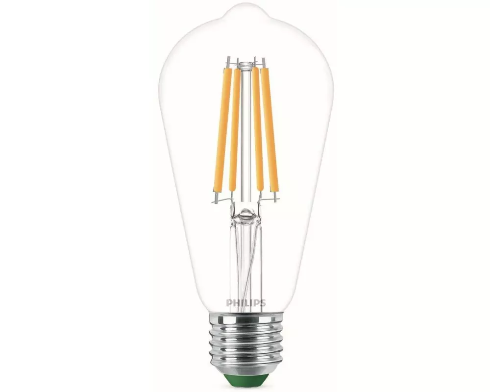 Philips Lampe E27 Edison LED, Ultra-Effizient, Warmweiss, 60W Ersatz