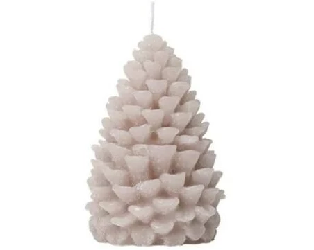 Broste Copenhagen Pine Figure Kerze Linen, 7 x 10 cm
