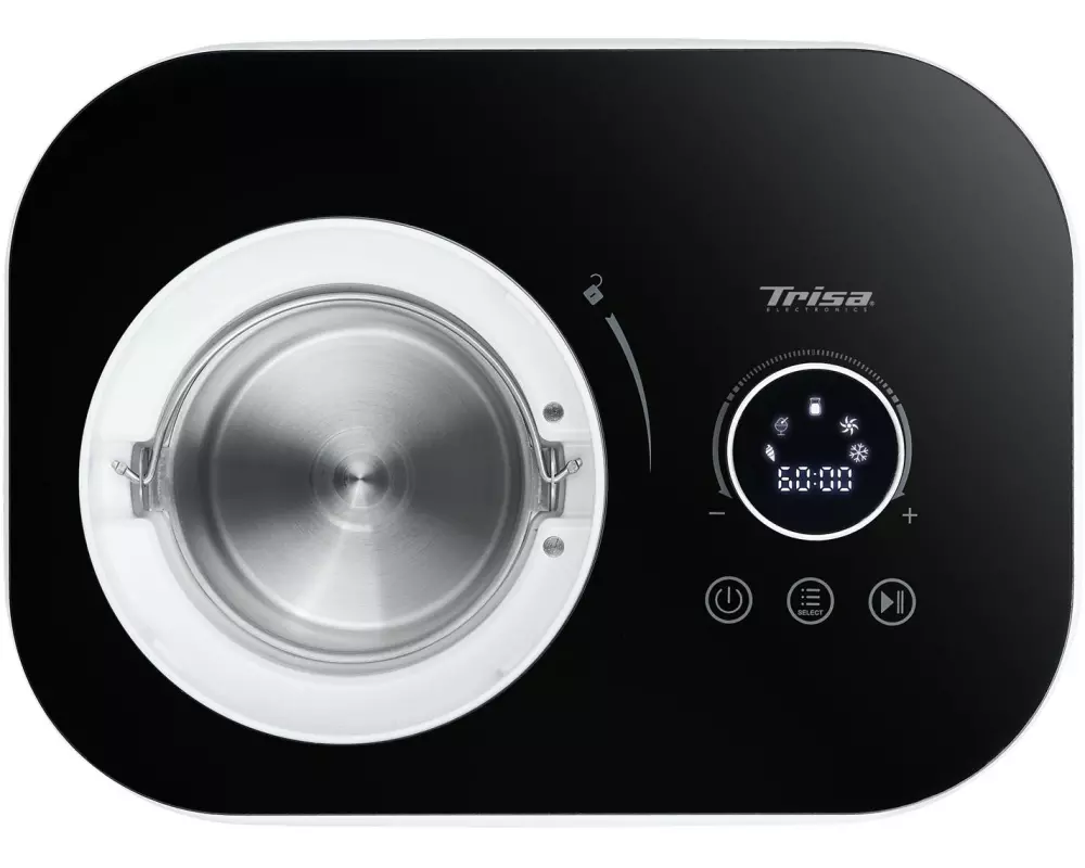 Trisa Glacemaschine La Cremeria Plus 1 l, Schwarz/Weiss