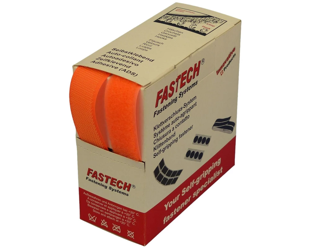 FASTECH Klettband-Box Neonorange