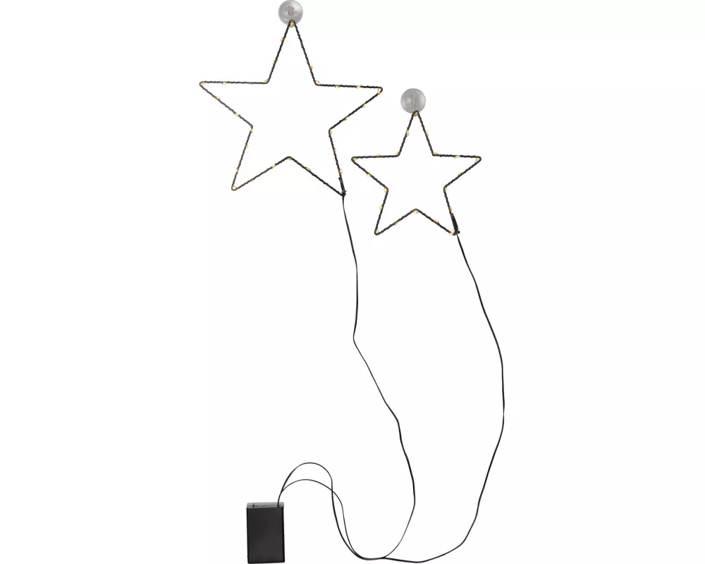 Star Trading Fensterhänger Stella, 50 LED, Schwarz
