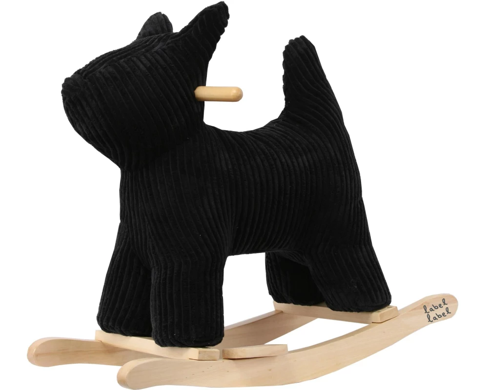 Label Label Schaukeltier Hund Schwarz