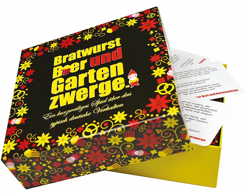 Bratwurst Bier und Gartenzwerge