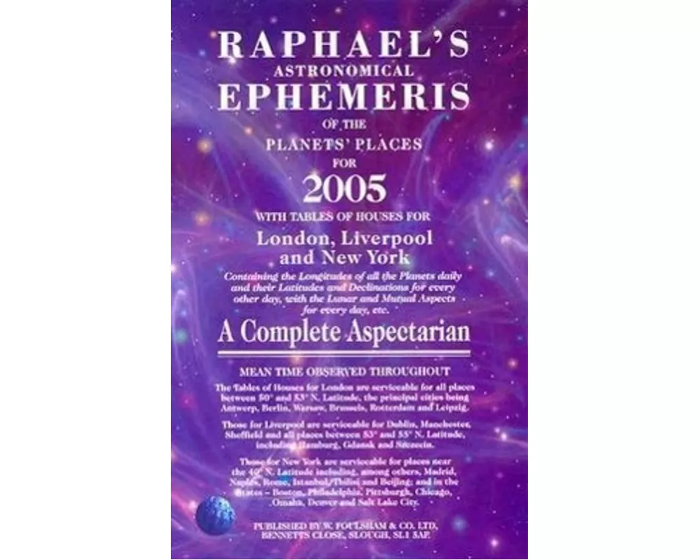 Raphael's Astronomical Ephemeris of the Planets 2005