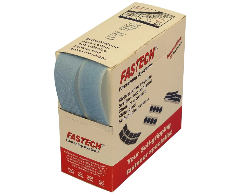 FASTECH Klettband-Box Hellblau