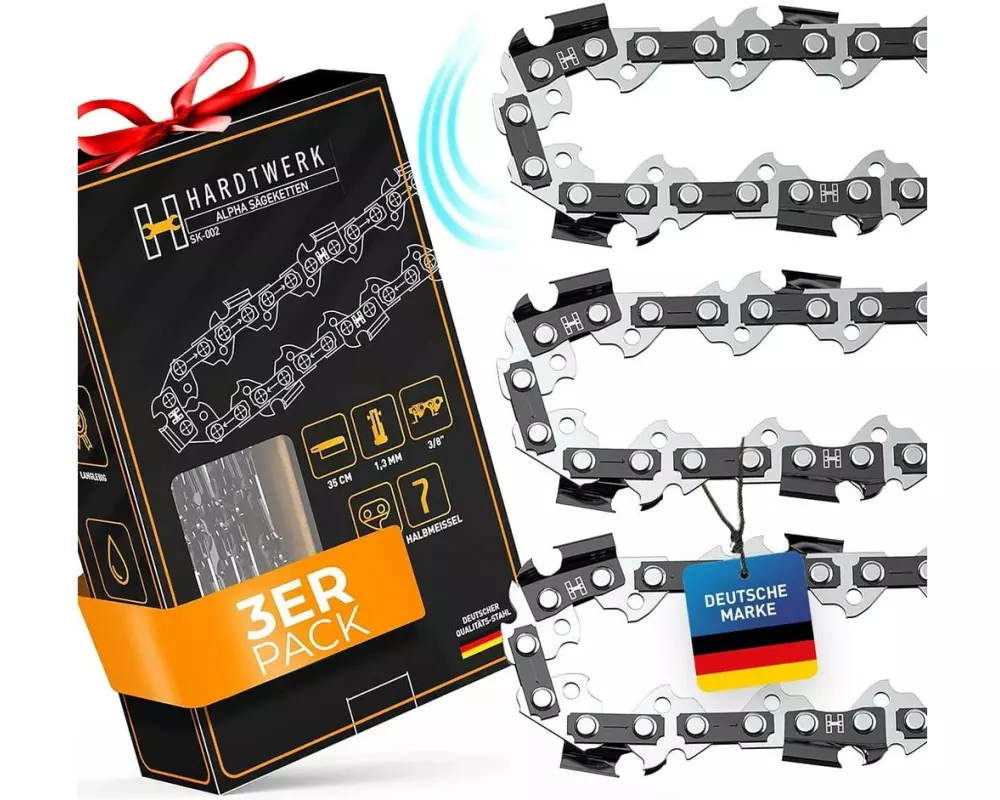 Hardtwerk Sägekette 3/8" 1.3 mm für 35 cm Schwert 3er Pack