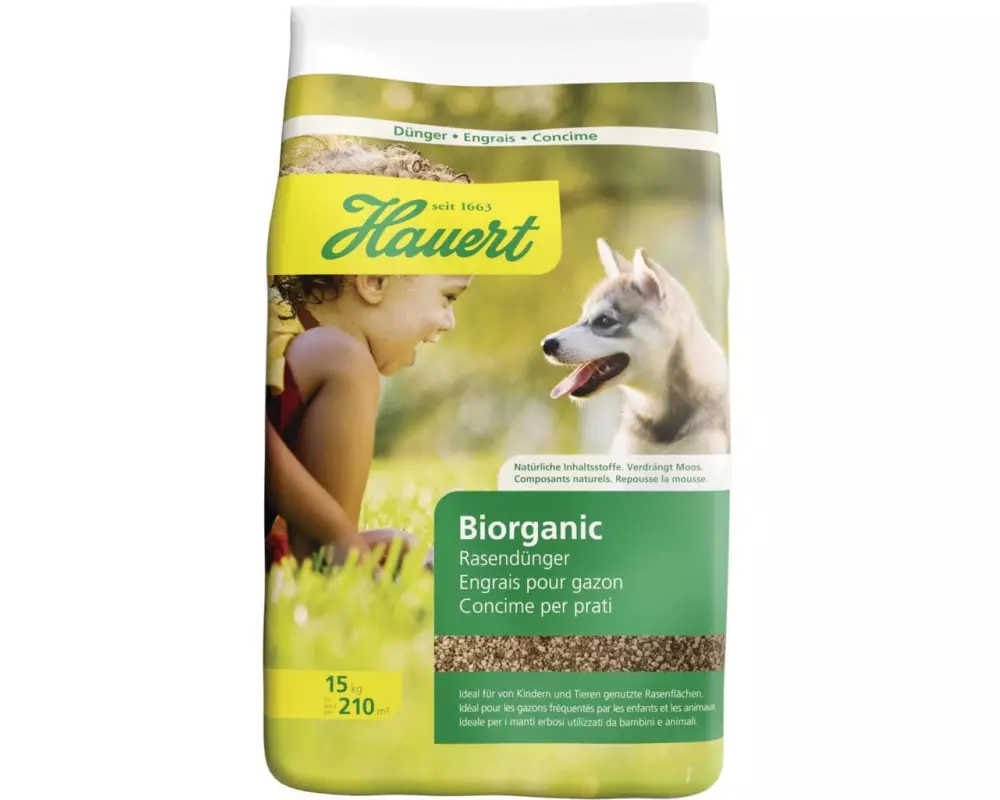Hauert Langzeitdünger Biorganic Rasen 15 kg