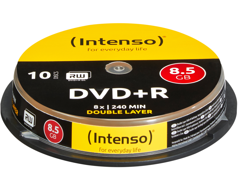 INTENSO DVD+R Cake Box 8.5GB 4311142 8X DL 10 PCS
