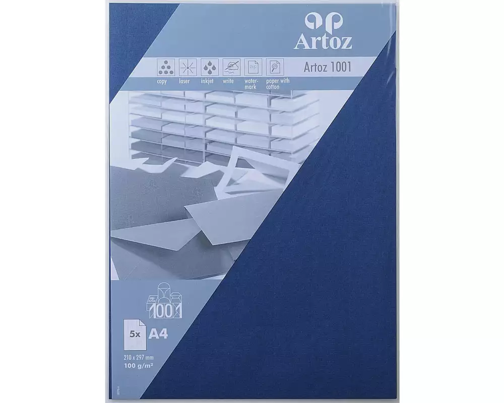 Artoz Schreibpapier 1001 A4 100 g/m² 5 Blatt, Classic Blue