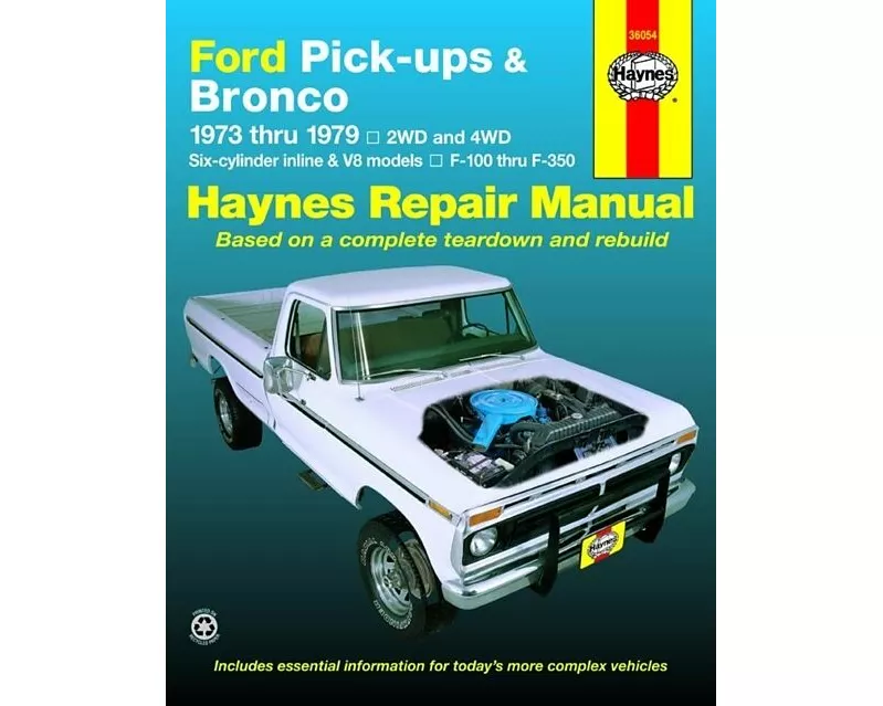 Ford pick-ups F-100-F-350 & Bronco (1973-1979) Haynes Repair Manual (USA)