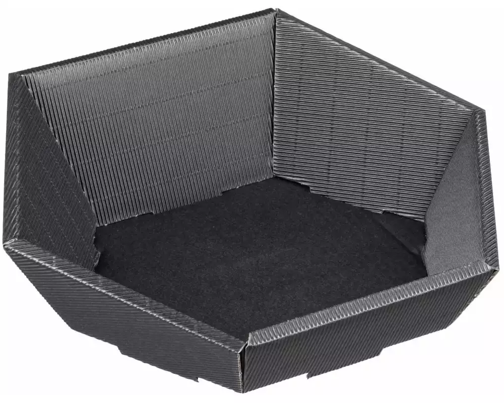 Brieger Präsentkörb 6-eckig 1 Stück, Schwarz