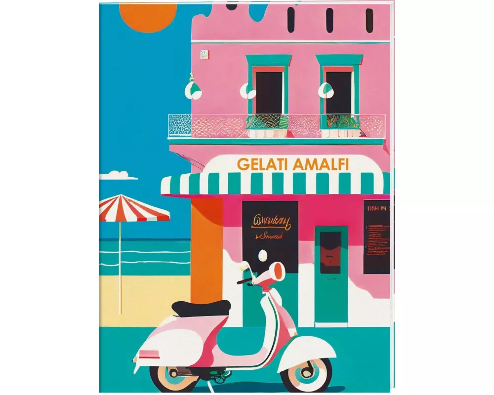Amalfi Großes Notizheft Motiv Gelati Amalfi
