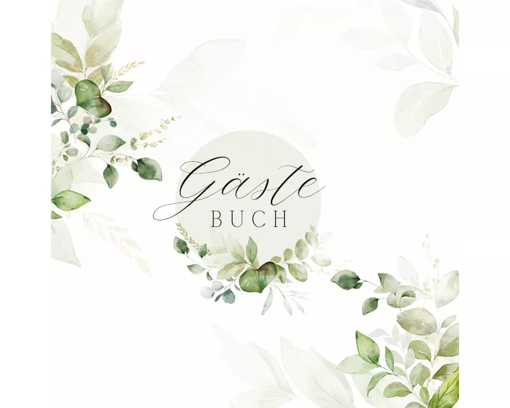 Gästebuch mit Eukalyptus