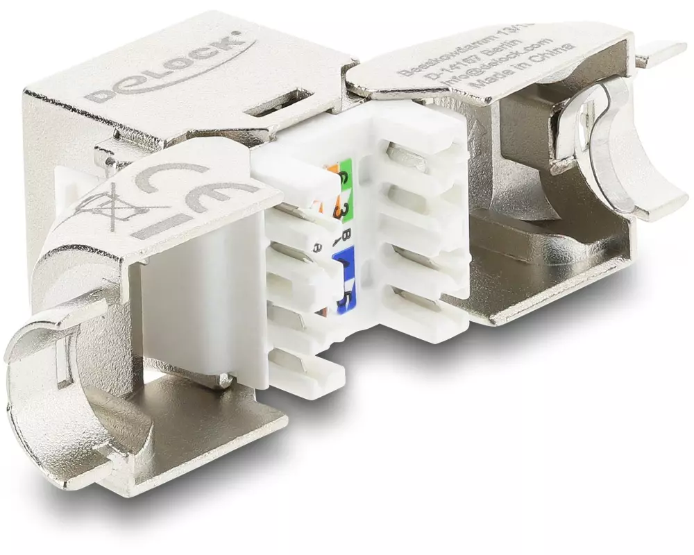 Delock Keystone-Modul RJ45 Buchse zu LSA Cat.6A 45°
