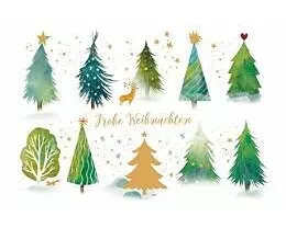 Doppelkarte. Green Karma X-MAS - Es weihnachtet im Winterwald