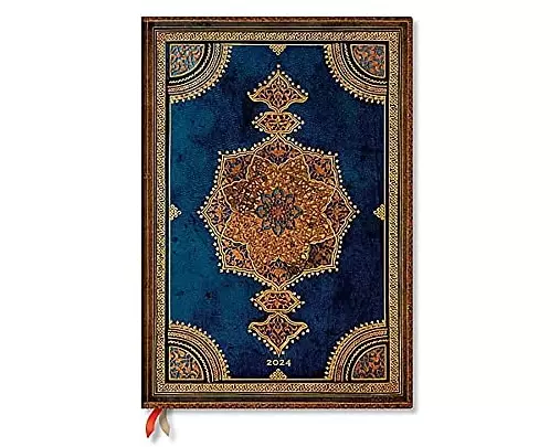 Safavid Indigo (Safavid Binding Art) Grande 12-month Dayplanner 2024