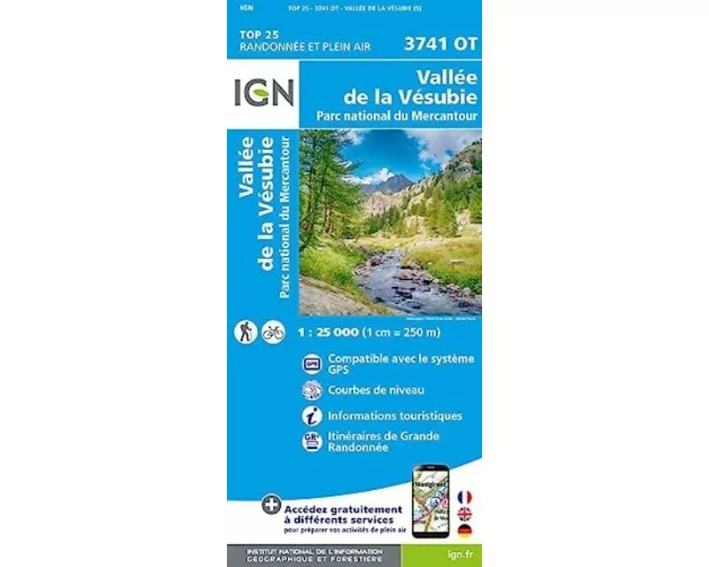 3741OT Vallée de la Vésubie - Parc National du Mercantour 1:25 000