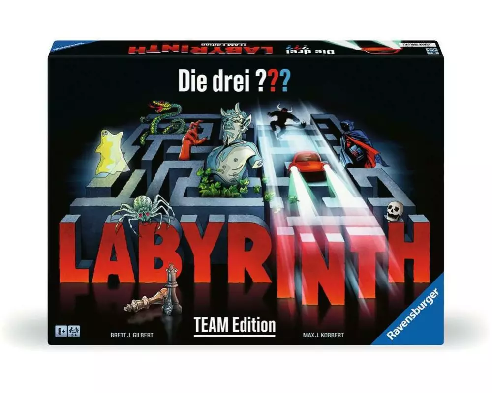 Ravensburger Familienspiel Die drei ??? Labyrinth – Team Edition