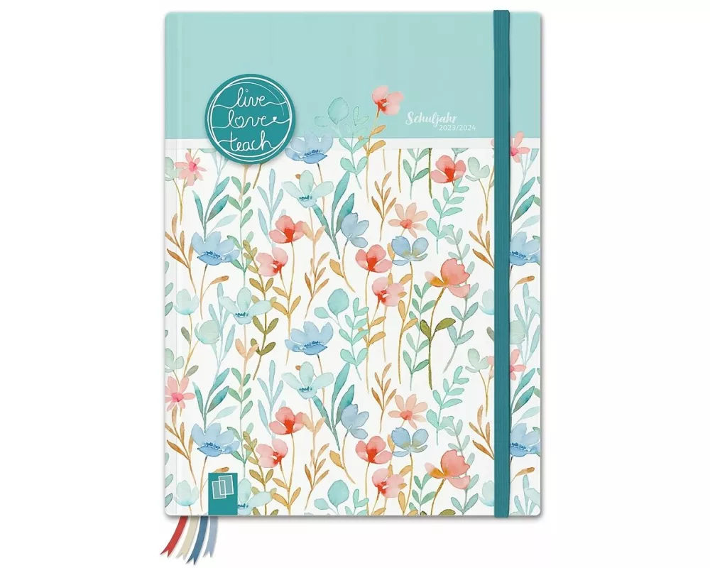 Mein Lehrerplaner - A5+ - Hardcover - Lehrerkalender für das Schuljahr 2023/2024 - Blumenwiese