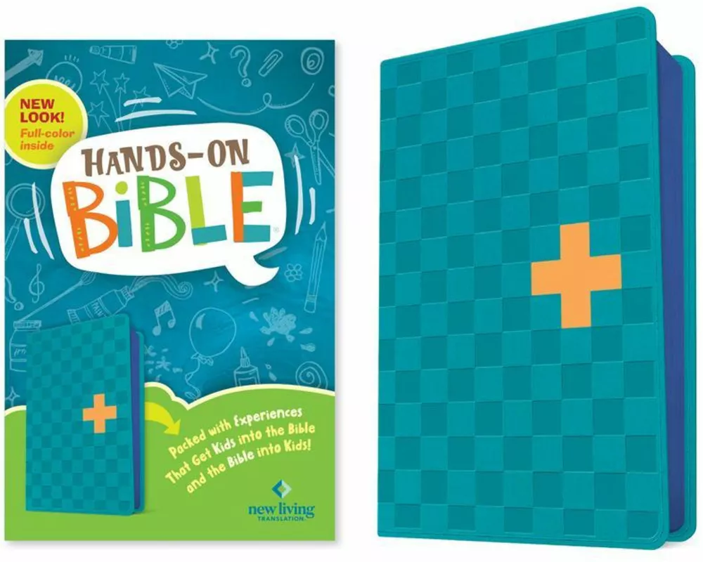NLT Hands-On Bible, Third Edition (Leatherlike, Blue Check Cross)