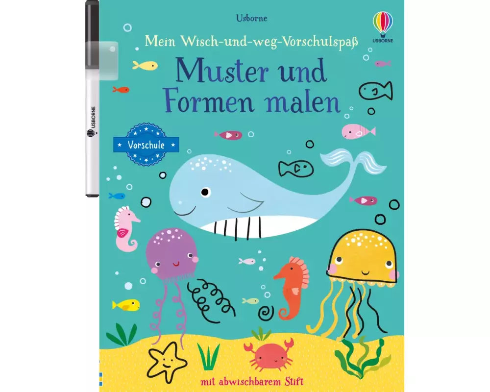 Mein Wisch-und-weg-Vorschulspaß: Muster und Formen malen