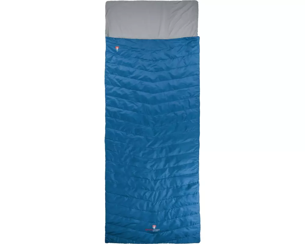 Grüezi Bag Schlafsack Wolle Almhütte 10 °C 175 cm, Blau