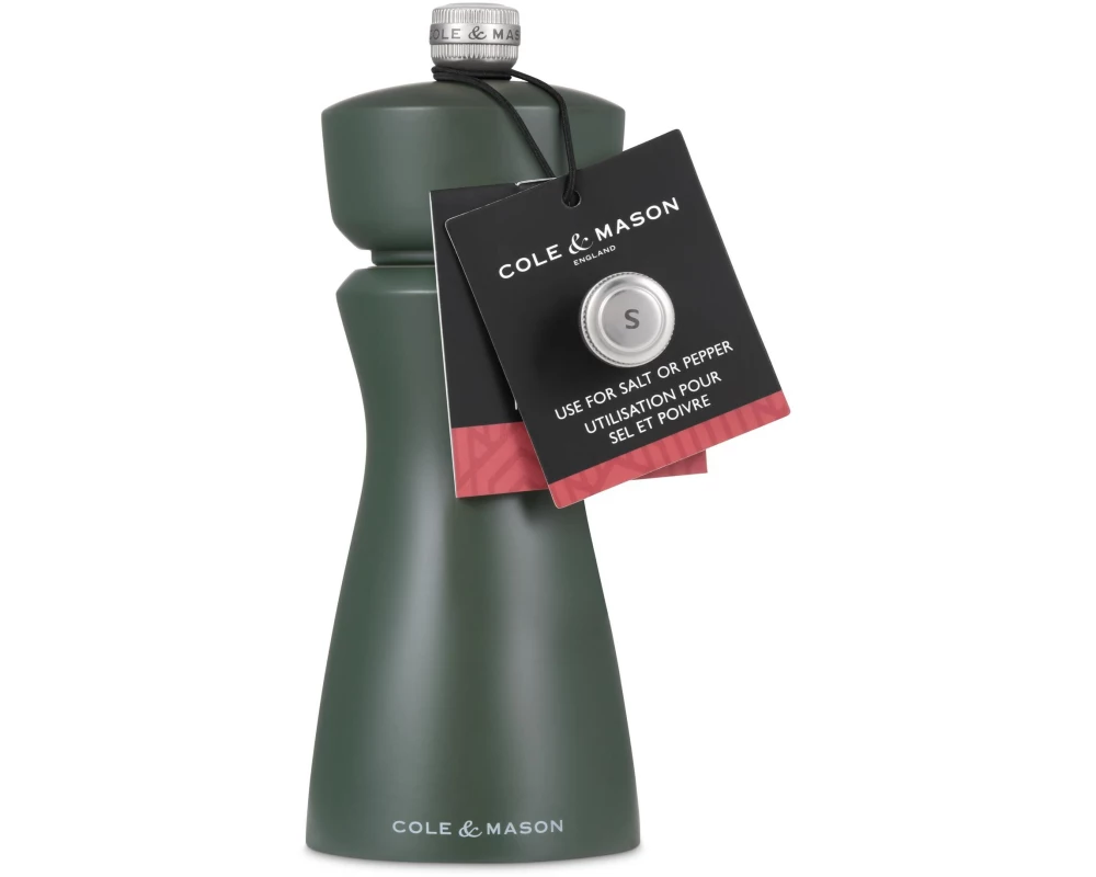 Cole&Mason Salz- oder Pfeffermühle Kenton 15 cm, Grün