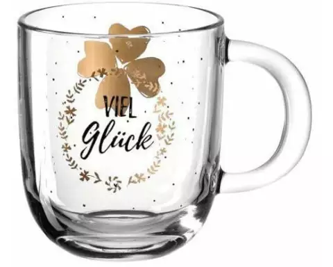 Leonardo Kaffeetasse Emozione – Viel Glück 400 ml, 1 Stück
