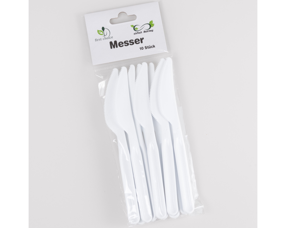 ELCO Messer aus Kunststoff 10021110-001 Mehrweg weiss, 10Stk.