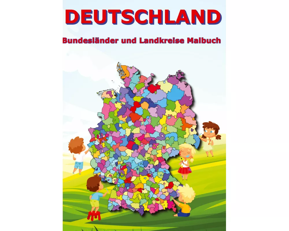 Deutschland Bundesländer und Landkreise Malbuch