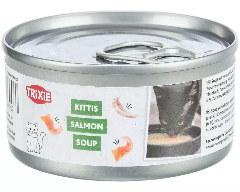 Trixie Katzen-Nahrungsergänzung Salmon Soup, Huhn und Lachs, 80 g