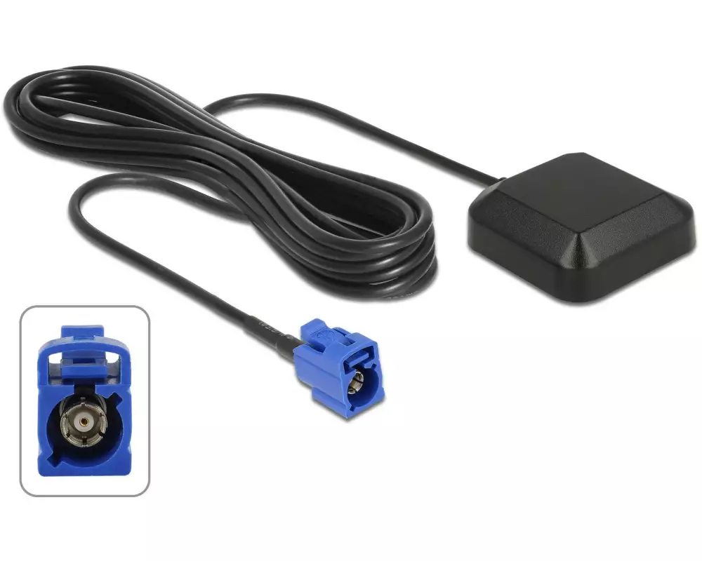 Delock Antenne GNNS GALILEO GPS Fakra-C Buchse, 5m Kabel