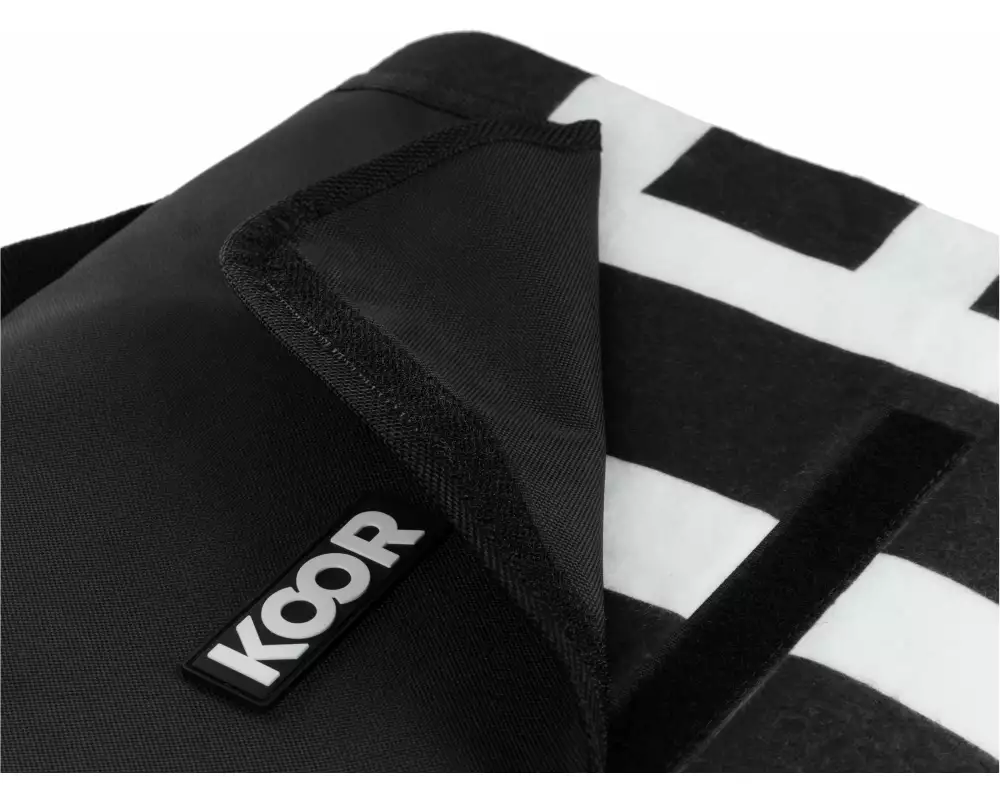 KOOR Picknickdecke Check, Schwarz/Weiss 200 x 250 cm