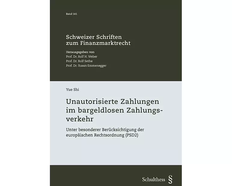 Unautorisierte Zahlungen im bargeldlosen Zahlungsverkehr