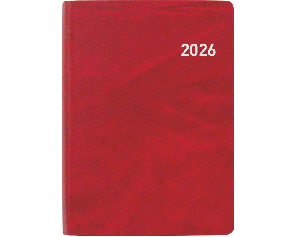 BIELLA Taschenagenda Rex 2026 825301450026U 1W/2S rot ML 10.1x14.2cm