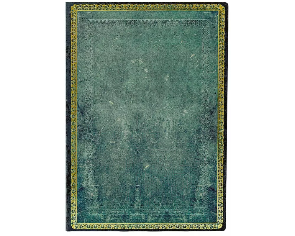 Pacific Blue (Old Leather Collection) Midi Dot-Grid Softcover Flexi Journal (Elastic Band Closure)