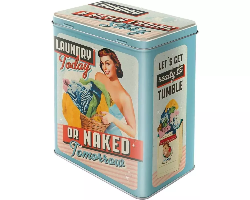 Nostalgic Art Vorratsdose Laundry Today or Naked Tomorrow 3 l, Mehrfarbig