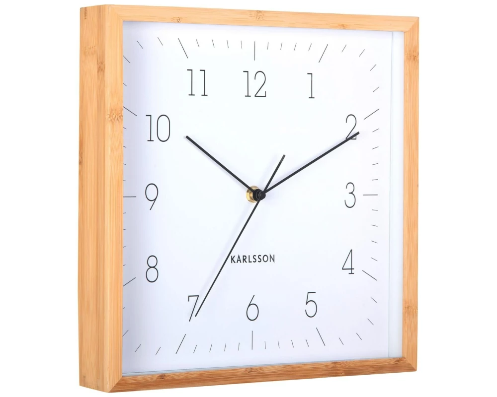 KARLSSON Wanduhr Neat Cuadrado 29.2 x 29,2 cm, Weiss