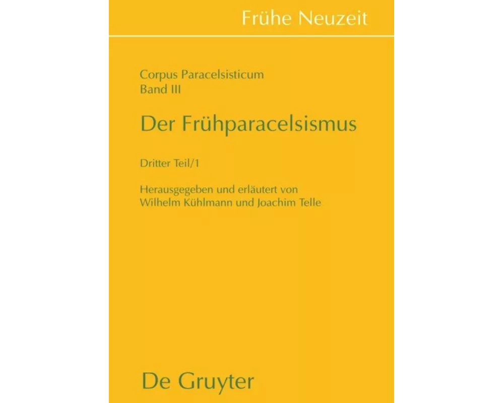 Der Frühparacelsismus / Teil 3
