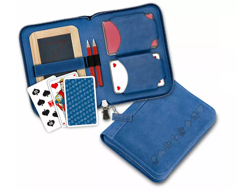 Jassgarnitur "Blue Sky" mit französischen Jasskarten