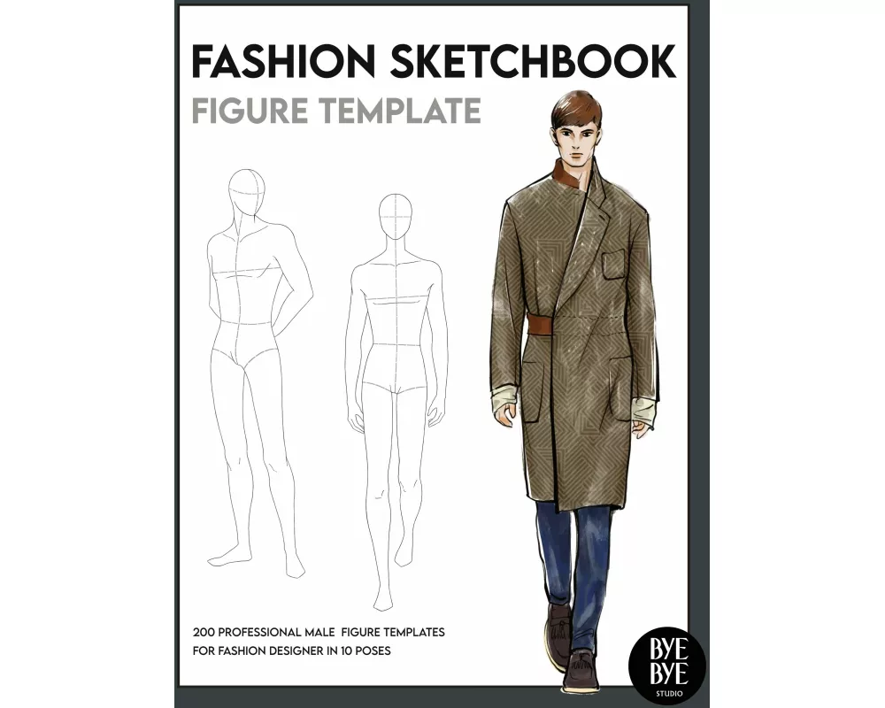Fashion Sketchbook Male Figure Template