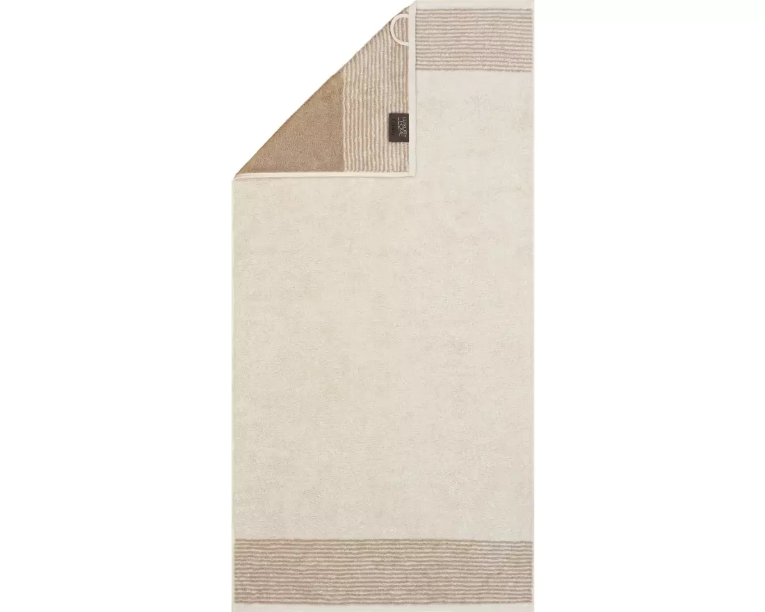 Cawö Gästetuch Two-Tone Stripe 30 x 50 cm, Nature