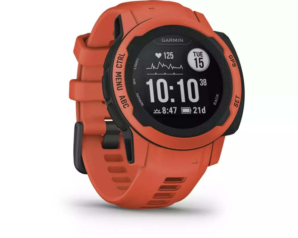 GARMIN Sportuhr Instinct 2S Rot/Schwarz