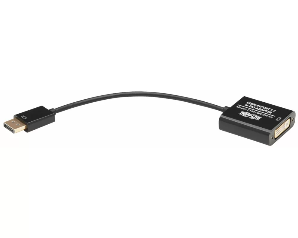 EATON TRIPPLITE DisplayPort, to DVI Active Adapter Video Converter, DP ver 1.2, M/F, 6inch 15.24cm