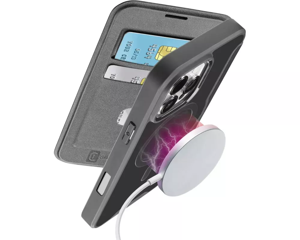 Cellular Line Book Cover Book Case iPhone 16 Pro Black