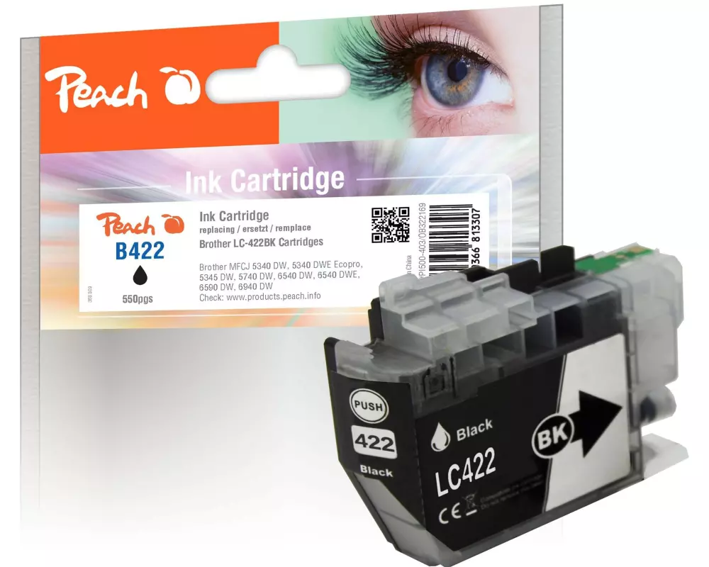 Peach Tinte Brother LC-422BK Black