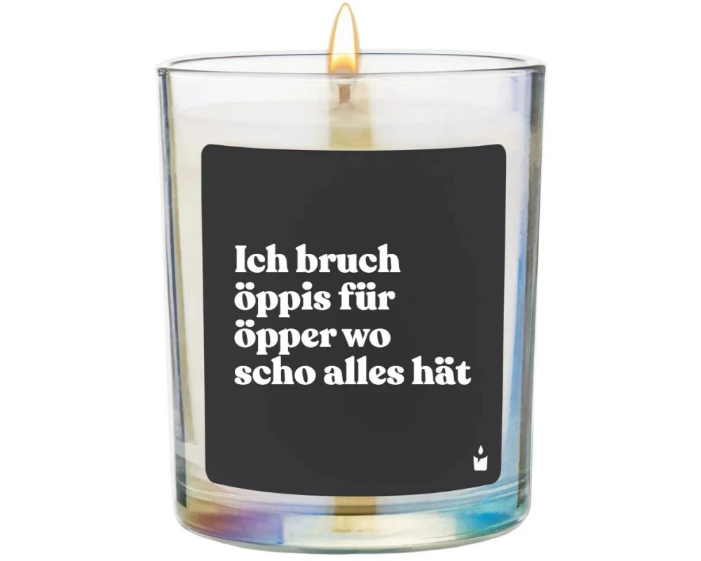 ChattyCandles Duftkerze Ich bruch öppis 6.7 x 8 cm