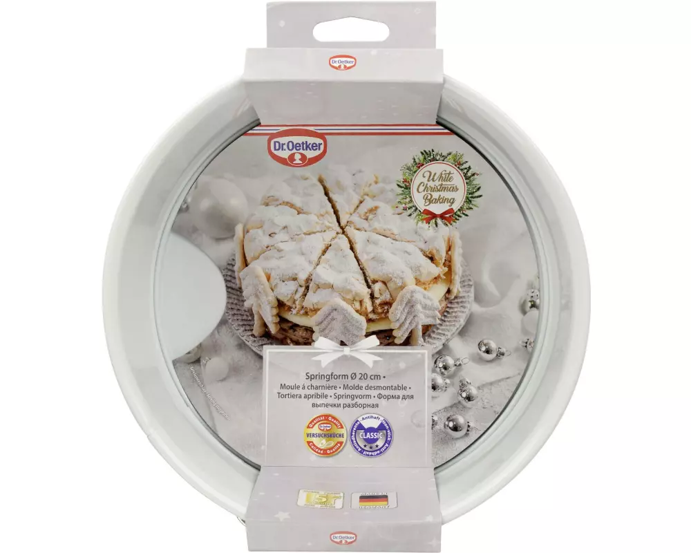 Dr.Oetker Springform White Christmas Baking 20 cm Stahlblech Weiss