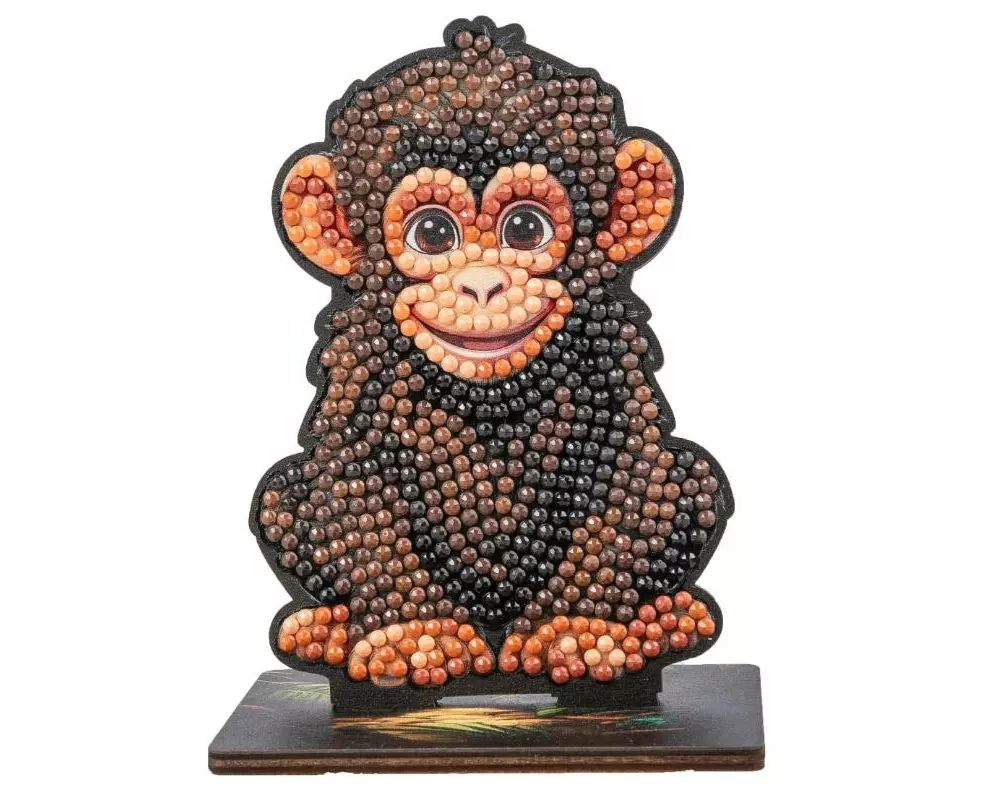 CRAFT Buddy Bastelset Chimp Crystal Art Wildlife Buddies