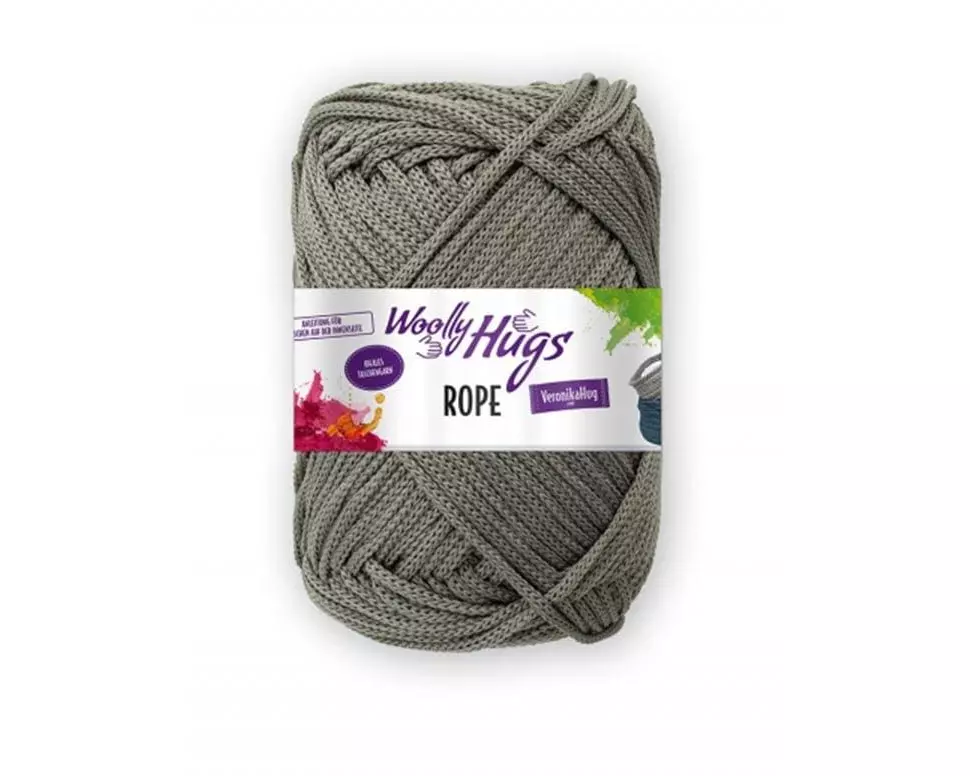 Wolly Hugs Wolle Makramee Rope 200 g, Dunkelgrau